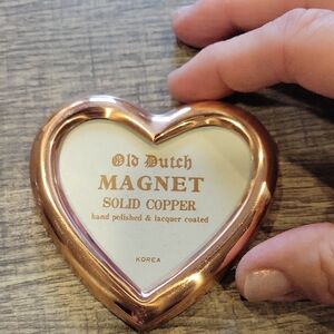 Copper Heart Picture Frame Magnet,Old Dutch,Solid Copper,New Old Stock